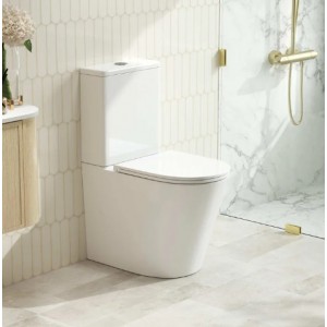 Rivo Gloss White Quiet flushing technology Rimless + Tornado Toilet Suite